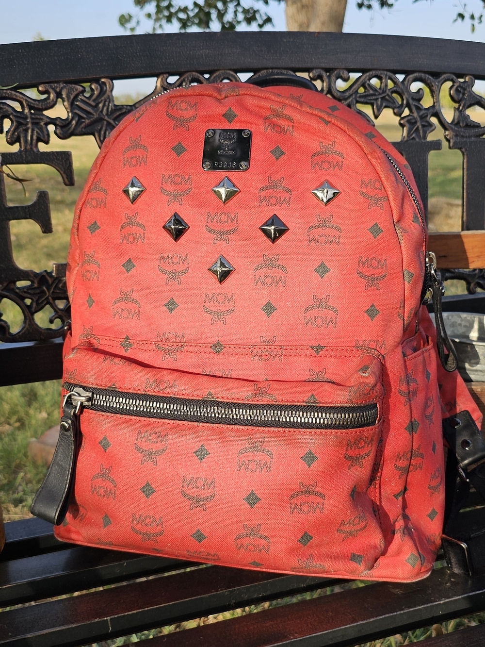 MCM x EKOCYCLE x Will.i.am Limited Edition Red Stark Backpack - Rare!